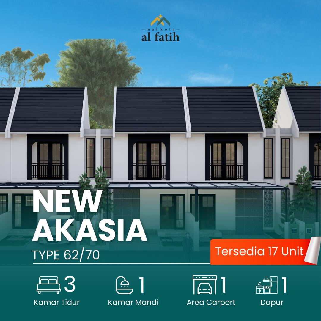 rumah property tipe new akasia perumahan mahkota al fatih cilacap unit terbatas