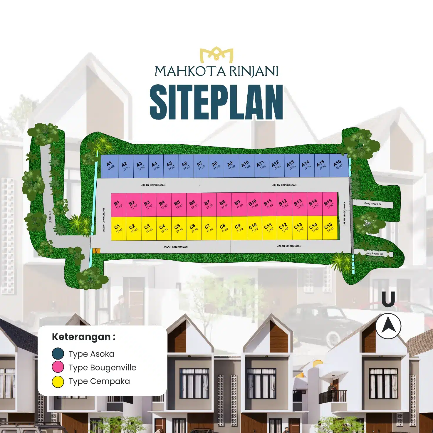 siteplant Perumahan Mahkota Rinjani Cilacap